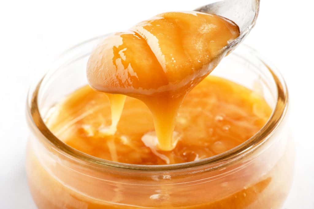 Creamed honey in a jar