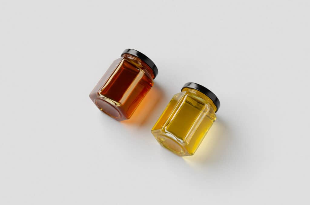 two honey jars